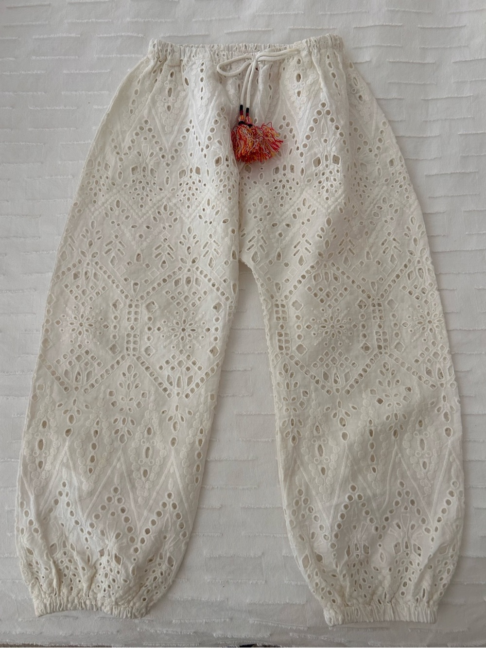 Pink Chicken Eyelet Cover-Up Pants